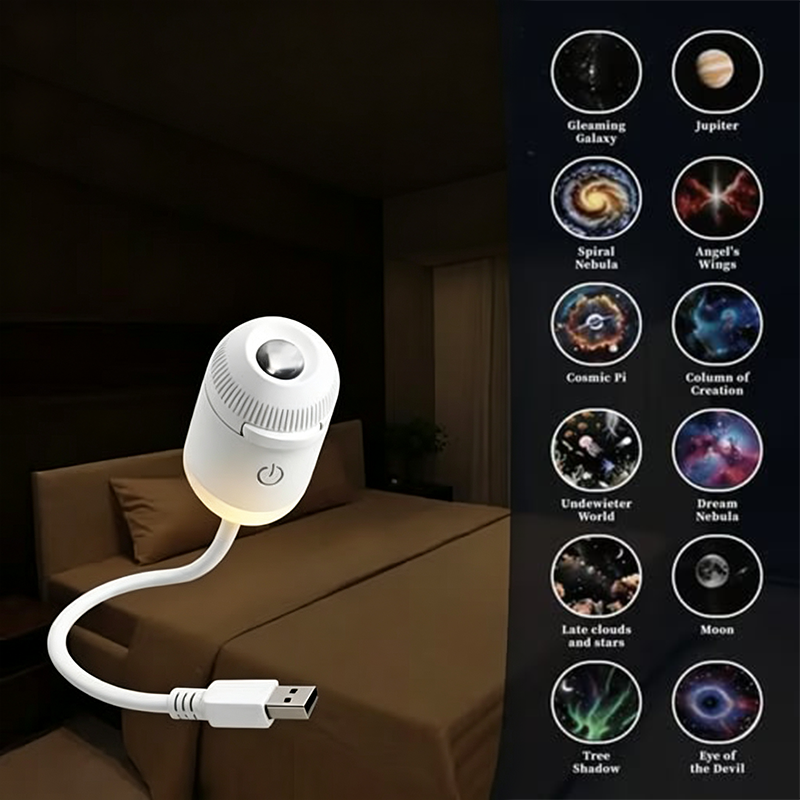 💡🌃2-in-1 Galaxy Star Projector USB Night Light for Indoor Decor