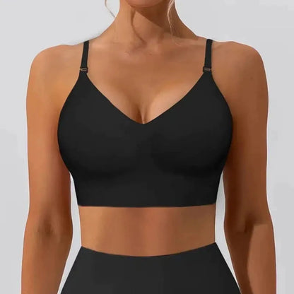 🔥 Solid-color, wireless, backless women's bra