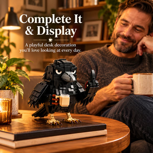 Sarcastic Coffee Crow Building Set