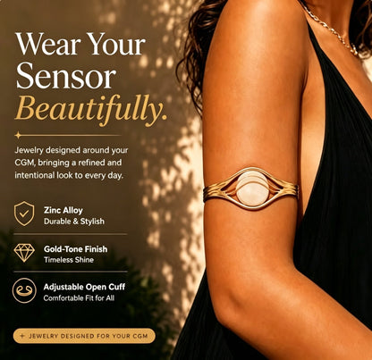 🔥Sensor Armband – Adjustable Jewelry‑Style Holder for Compatible Sensors