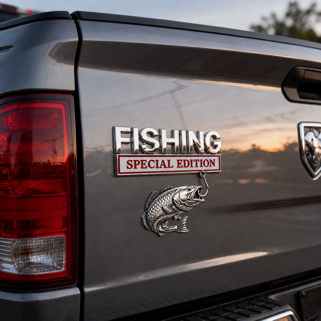🎣 Fishing Special EditionTM Premium 3D Metal Vehicle Emblem Badge