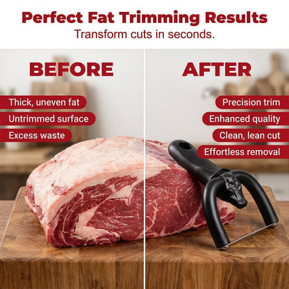 🥩 Handheld Fat Trimmer for Beef & Pork, Portable Meat Fat Remover Tool, Easy Brisket Trimming BBQ Kitchen Gadget