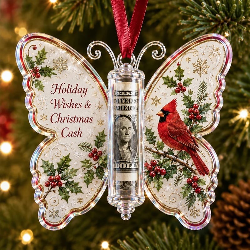 🦋💵 Christmas gift with butterfly decoration – Money holder for Christmas as a memento 🎄✨