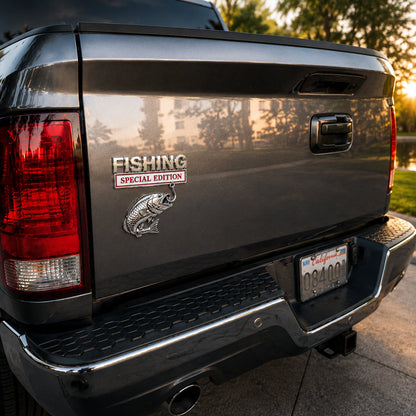 🎣 Fishing Special EditionTM Premium 3D Metal Vehicle Emblem Badge