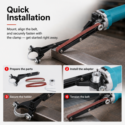 🔧 Angle Grinder to Belt Sander Adapter Set