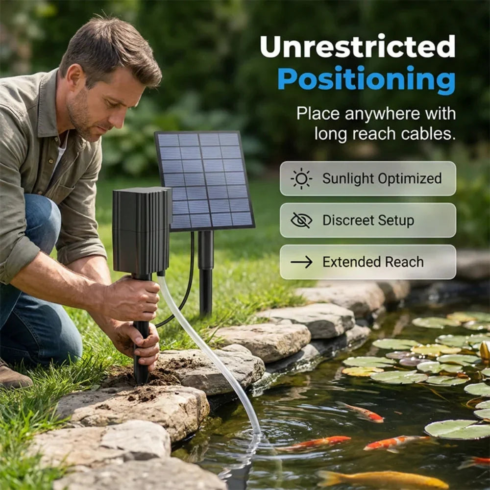 🔥Solar Pond Aerator with Air Pump🐟