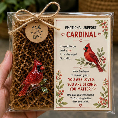 🌸🐝🦛 Emotional Glass Support Animal Gift Set – A Meaningful Little Reminder That You Matter 💕