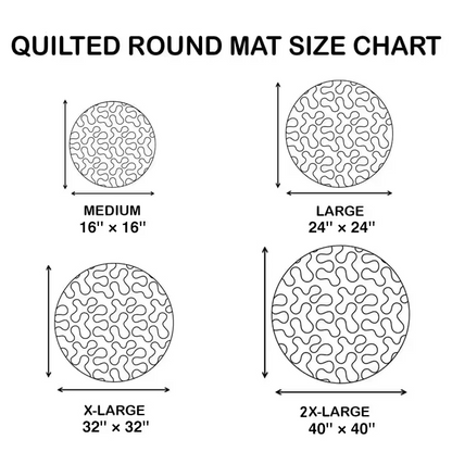 🎃3D Skeleton Vortex Quilted Round Halloween Rug