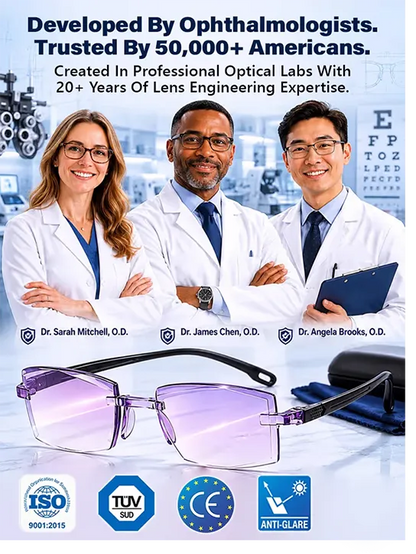 [Regain Your Youthful Vision] Smart Zoom Diamond-Cut Reading Glasses