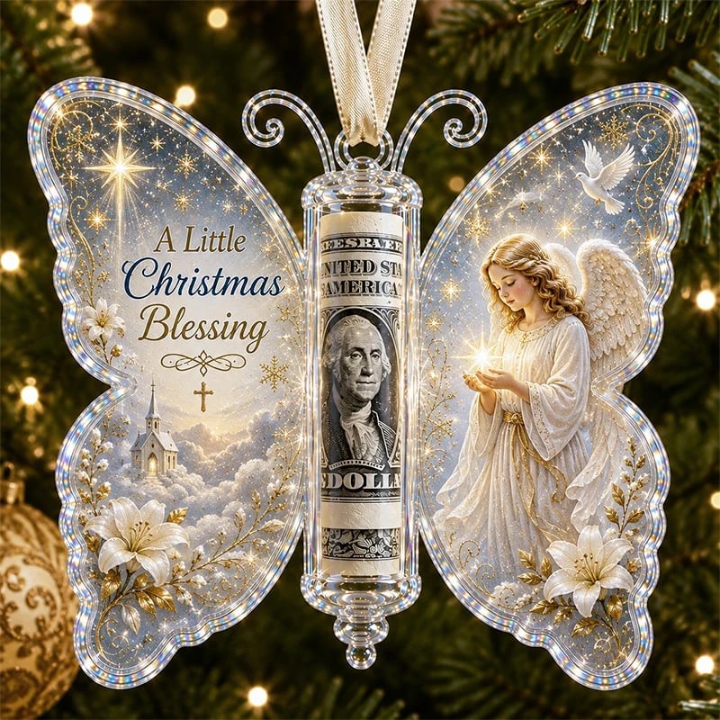 🦋💵 Christmas gift with butterfly decoration – Money holder for Christmas as a memento 🎄✨