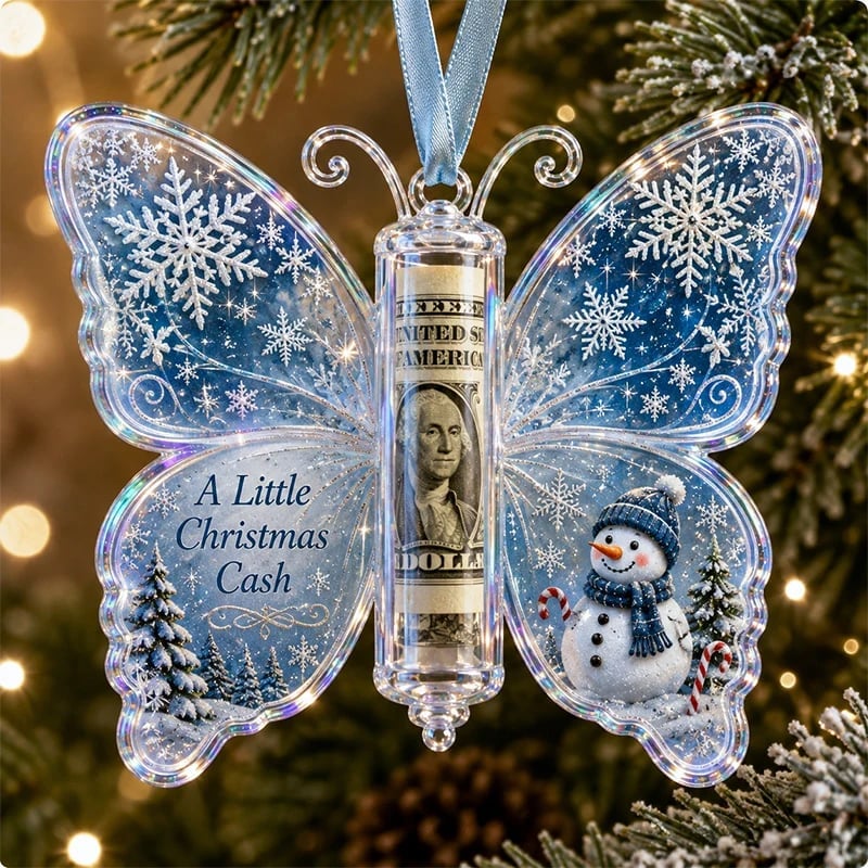 🦋💵 Christmas gift with butterfly decoration – Money holder for Christmas as a memento 🎄✨