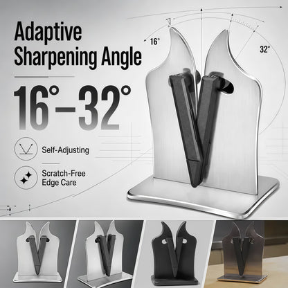 🔪Professional Stainless Steel Knife Sharpener – Fast Sharpening for Smooth, Wavy & Micro-Tooth Blades, Adjustable 16°-32°