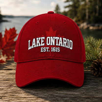 🍁Lake Ontario Forever – Heritage Embroidered Cap (🧢100% Cotton)