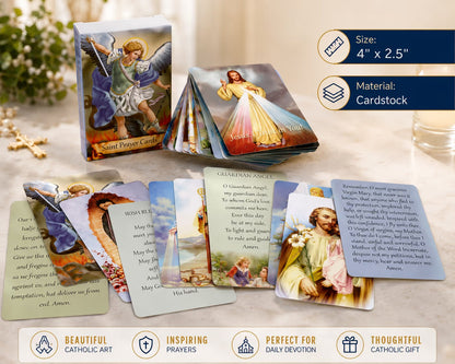 ✝️ Catholic PVC+PU Leather Holy Card Holder – Pocket Prayer Card Organizer with Snap Closure
