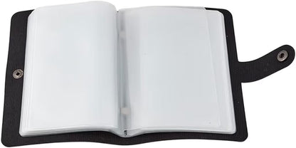 ✝️ Catholic PVC+PU Leather Holy Card Holder – Pocket Prayer Card Organizer with Snap Closure