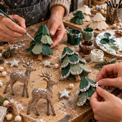 🎁🎄✨ Enchanted Lighted Woodland Christmas Garland