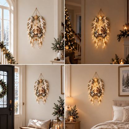 ✨👼 “Heavenly Angel Wings” – Nativity Scene Lighting ✨ – Illuminated Christmas Wall Decoration ✈️