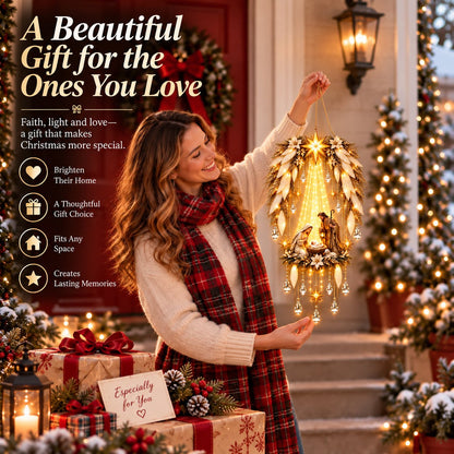 ✨👼 “Heavenly Angel Wings” – Nativity Scene Lighting ✨ – Illuminated Christmas Wall Decoration ✈️