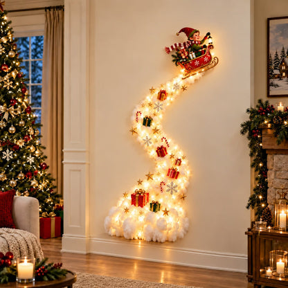 Illuminated Christmas wall decoration Magical Christmas path – Festive light decoration with 10 Christmas motifs