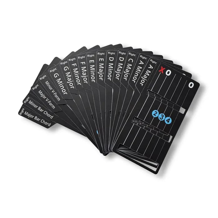🎸Guitar Chord Cards for Beginners – For Right & Left-Handed Players✨(15Pcs )