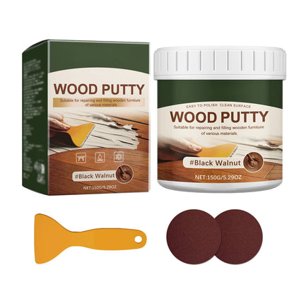 🚪Wood Repair Filler Putty – Fills Cracks & Chips, Smooths Surfaces, Blends with Dark Wood