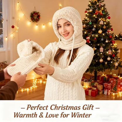 Stay Cozy and Stylish This Winter ❄️✨3 in 1 Beanie Hat For Women