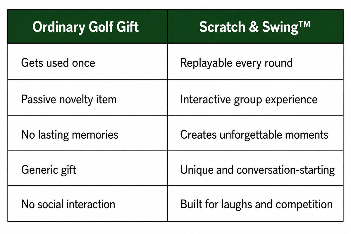 🏌🎁 Golf Scratch & Swing – Scratch-Off Golf Challenge Card Game | 3 Packs Included (57 Total Cards)