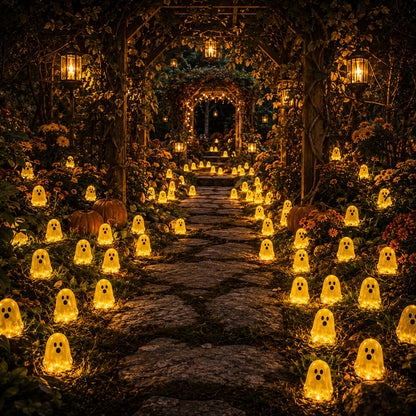👻 Glow-in-the-Dark Mini Ghosts – 8-Colour Halloween Mix