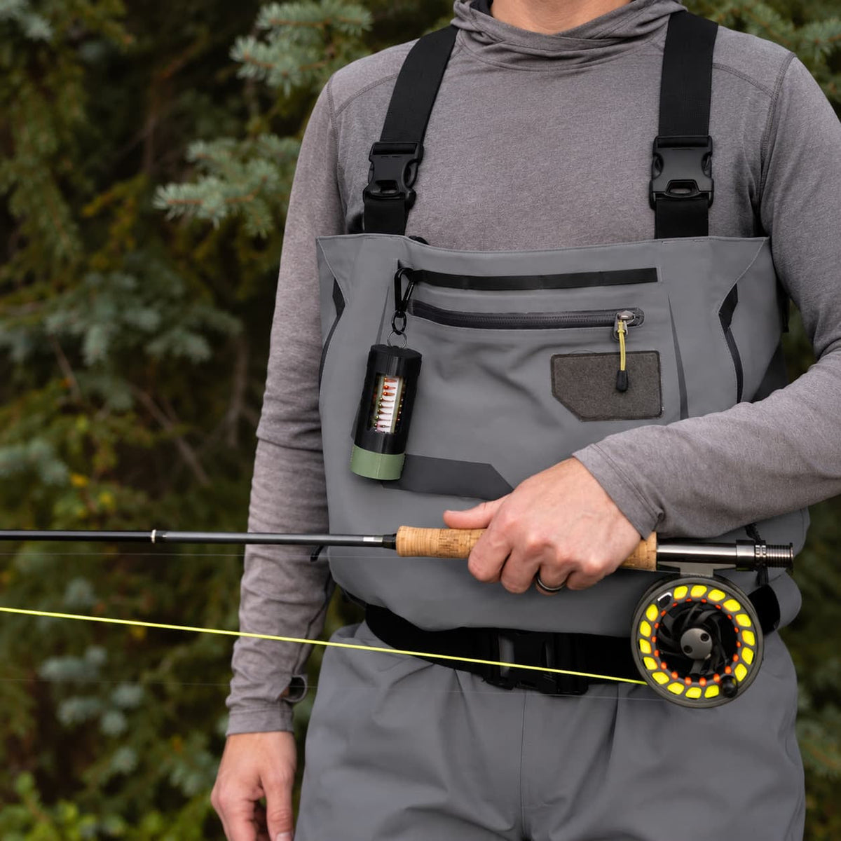 Clip-On Fly Box Lightweight Magnetic Fly Storage with Quick One-Handed Access