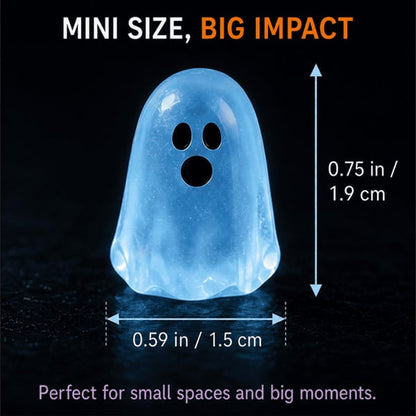 👻 Glow-in-the-Dark Mini Ghosts – 8-Colour Halloween Mix