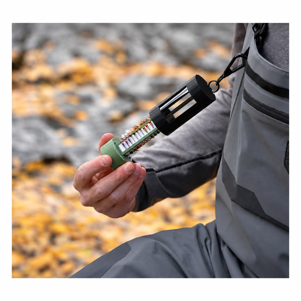 Clip-On Fly Box Lightweight Magnetic Fly Storage with Quick One-Handed Access