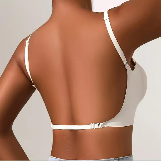 🔥 Solid-color, wireless, backless women's bra