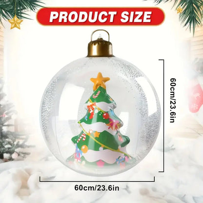 Glowing Snowman Christmas Ball, Outdoor Decoration with LED Lights