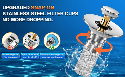 🔥Universal 2-in-1 Pop-Up Drain Stopper