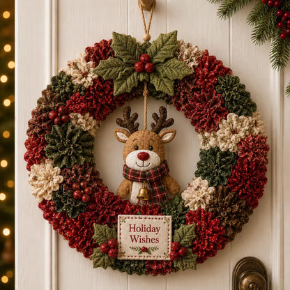 🎄 ✨ Make A Christmas Wreath You'll Be Proud To Display ❤️ 3D Fabric Poke DIY Kit With Tutorial & Guide Included
