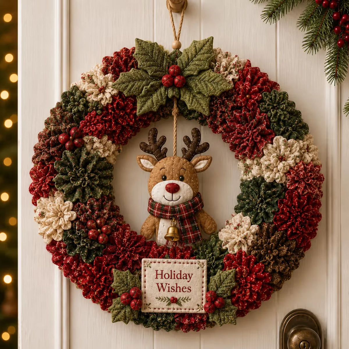 🎄 ✨ Make A Christmas Wreath You'll Be Proud To Display ❤️ 3D Fabric Poke DIY Kit With Tutorial & Guide Included