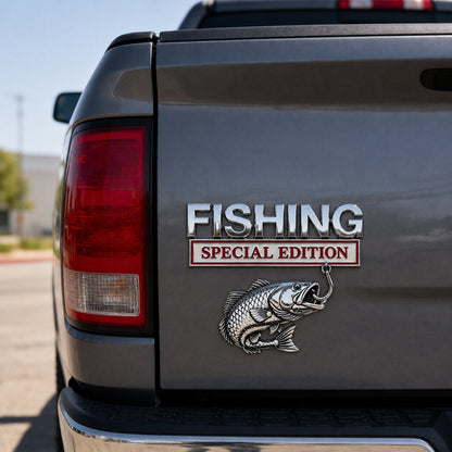 🎣 Fishing Special EditionTM Premium 3D Metal Vehicle Emblem Badge