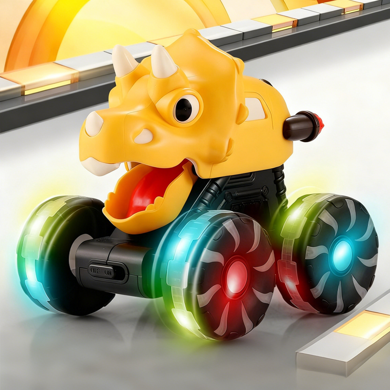 🦖🚙Press & Go Dinosaur Toy Car With Lights🎁