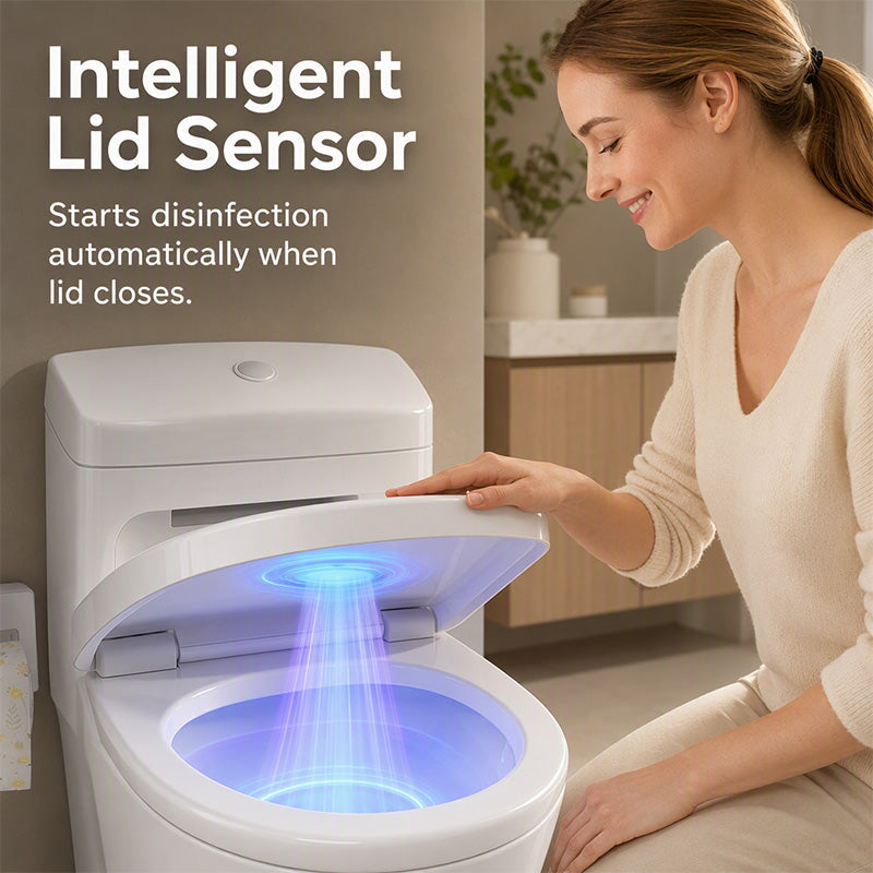 🚽🔥🔥Smart UVC Toilet Sterilizer Light‑Motion Sensor Toilet Bowl Sanitizer Lamp, IPX4 Waterproof Rechargeable UVC Disinfection Device for Bathroom Toilet, Eliminates 99.9% Bacteria for Household Sanitation